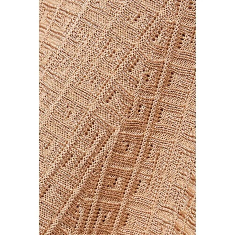 Givenchy 4G Logo Jacquard Knit Mini Dress Beige Long Sleeve Size Small - Picture 3 of 16